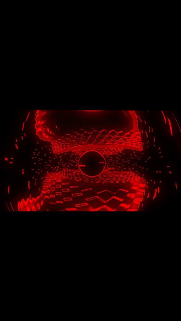 Red Cyber Ring Core – Seamless VJ Loop
