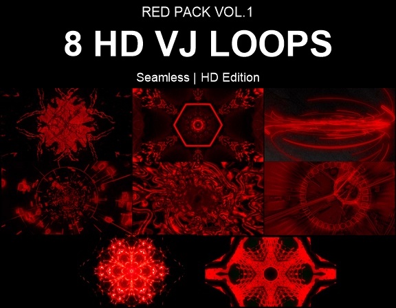 Red Pack Vol.1 | 8 Seamless HD VJ Loops