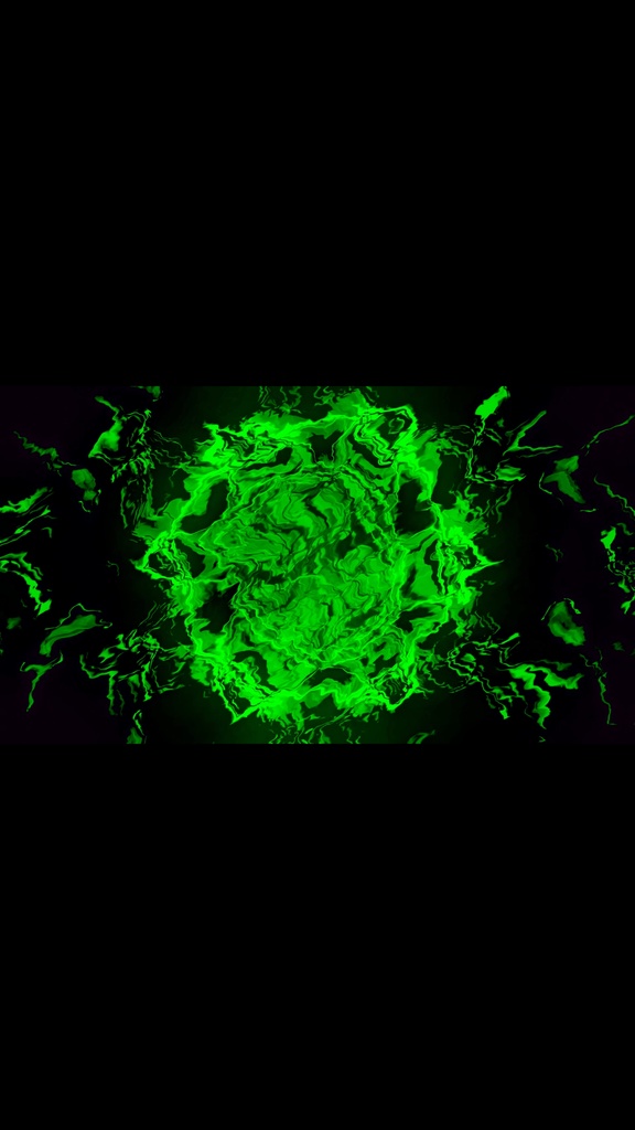 グリーンサイバーエネルギーコア HDシームレスVJループ|抽象テクノ・ステージ映像素材