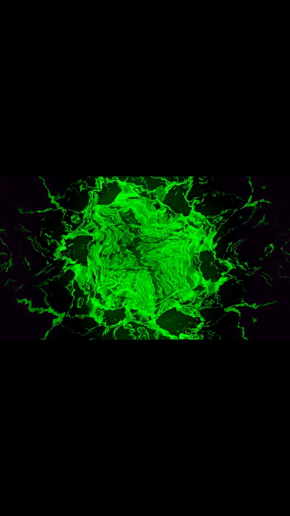 グリーンサイバーエネルギーコア HDシームレスVJループ|抽象テクノ・ステージ映像素材