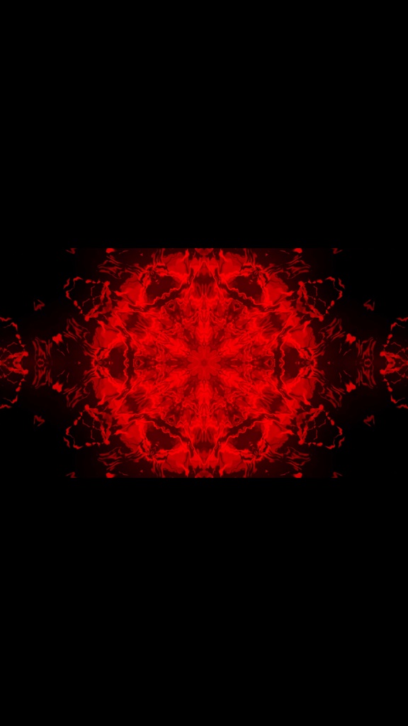 レッド・カレイドエネルギーコア｜抽象シンメトリーVJループ（HD・シームレス）