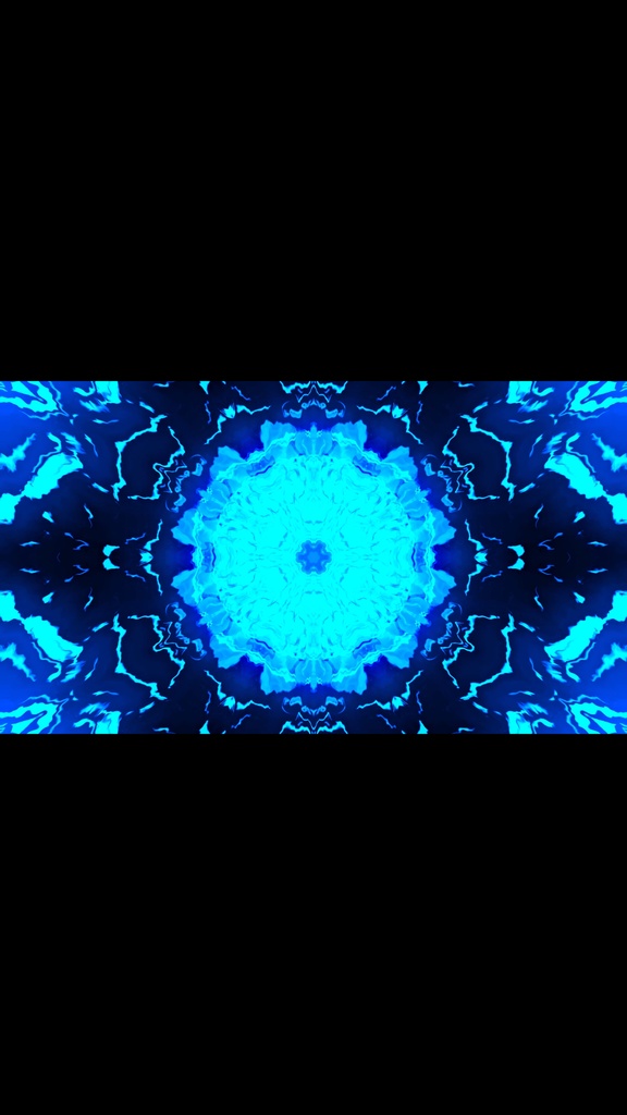 ブルー・カレイドエネルギーコア|抽象シンメトリーVJループ(HD・シームレス)