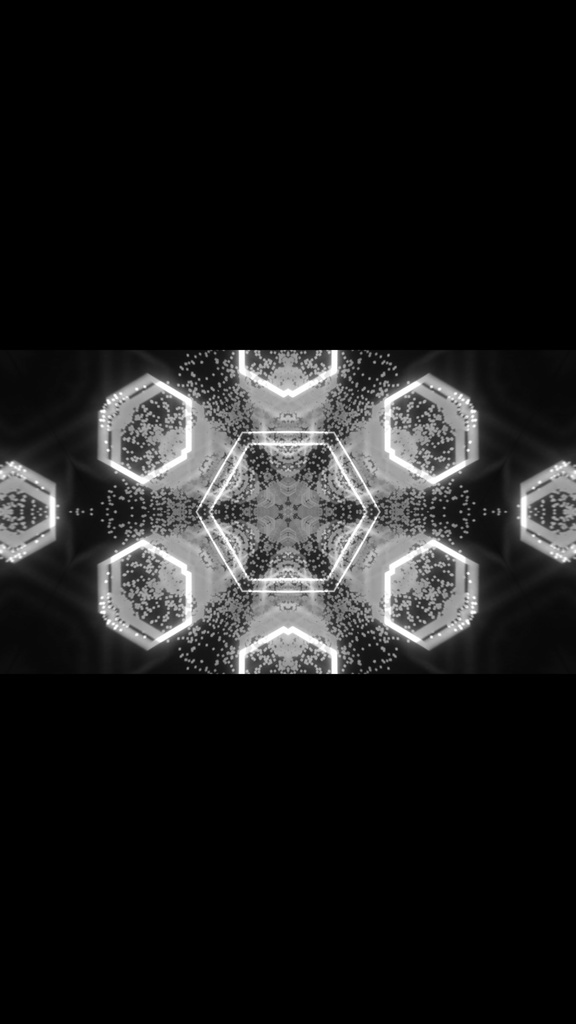 モノクロ サイバーエネルギーコア ダイナミック VJループ素材(HD / シームレス)