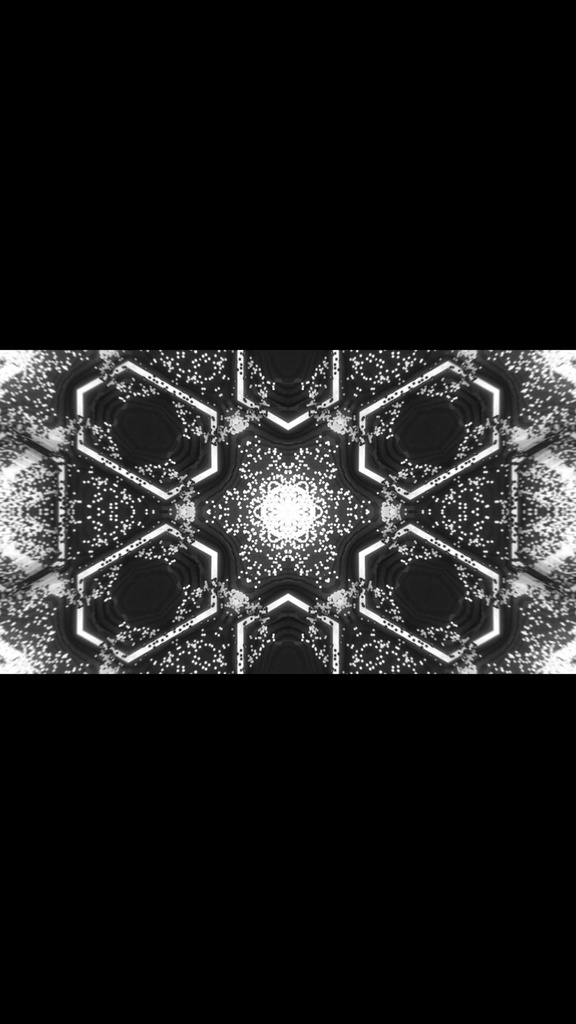 モノクロ サイバーエネルギーコア ダイナミック VJループ素材(HD / シームレス)