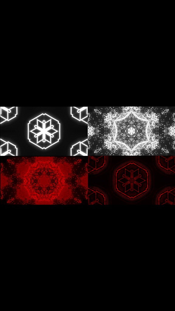 モノクロ&レッド サイバーエネルギーコア VJループ素材セット(HD / シームレス)