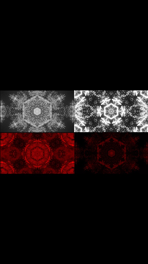 モノクロ＆レッド サイバーエネルギーコア VJループ素材セット（HD / シームレス）