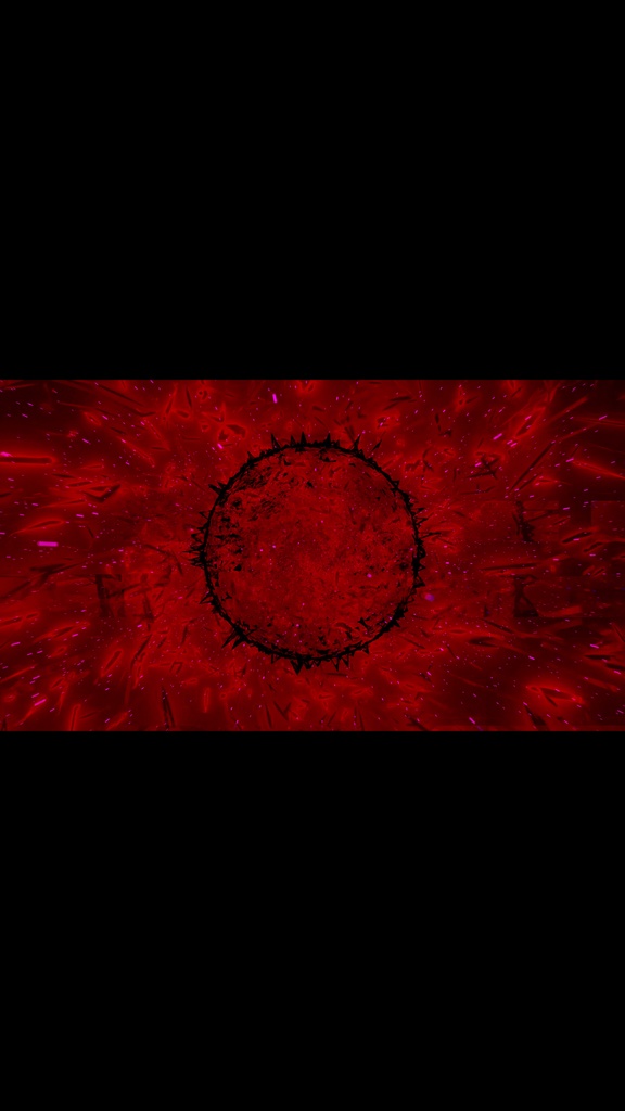 レッドエネルギーコア グリッチバースト|サイバー抽象VJループ(HD・シームレス)