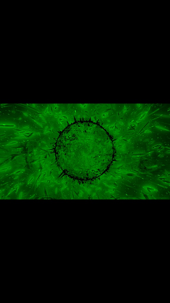 グリーンエネルギーコア グリッチバースト|サイバー抽象VJループ素材(HD・シームレス)