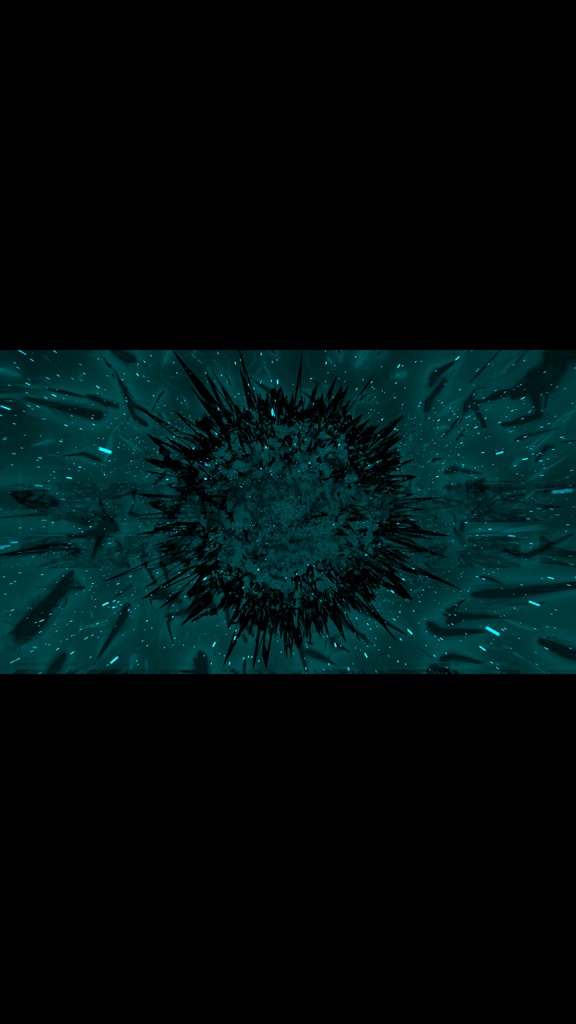 ターコイズブルーエネルギーコア グリッチバースト|サイバー抽象VJループ素材(HD・シームレス)