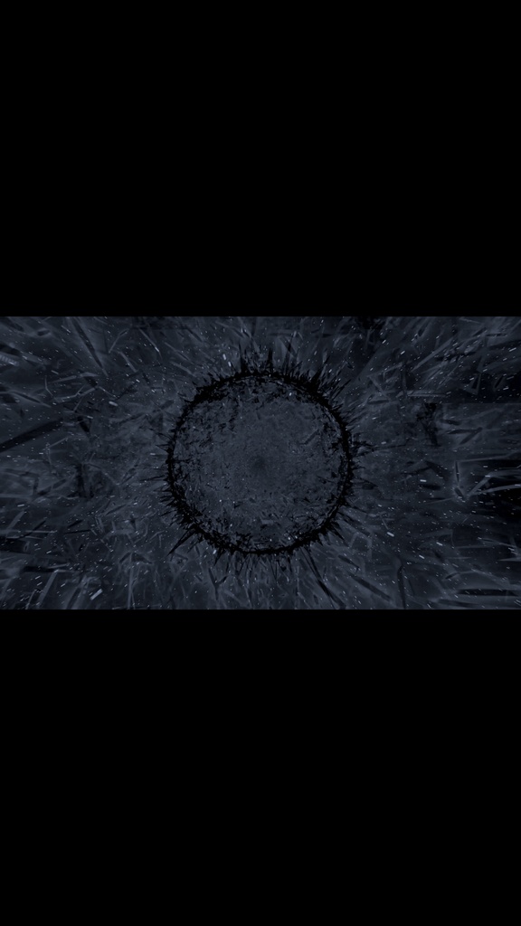 モノクロエネルギーコア グリッチバースト|サイバー抽象VJループ素材(HD・シームレス)