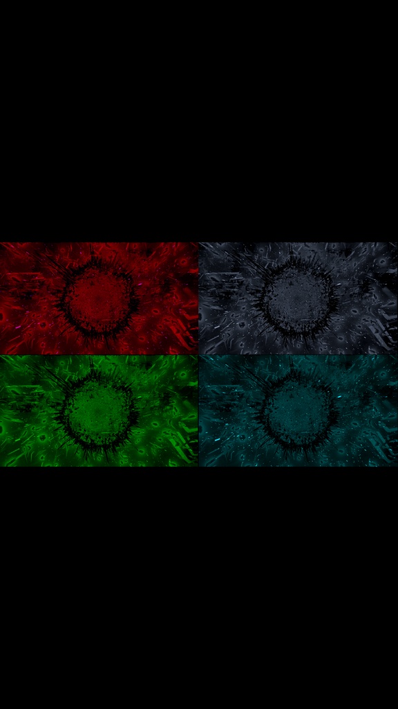 エネルギーコア グリッチバースト｜サイバー抽象VJループ素材（HD・シームレス）