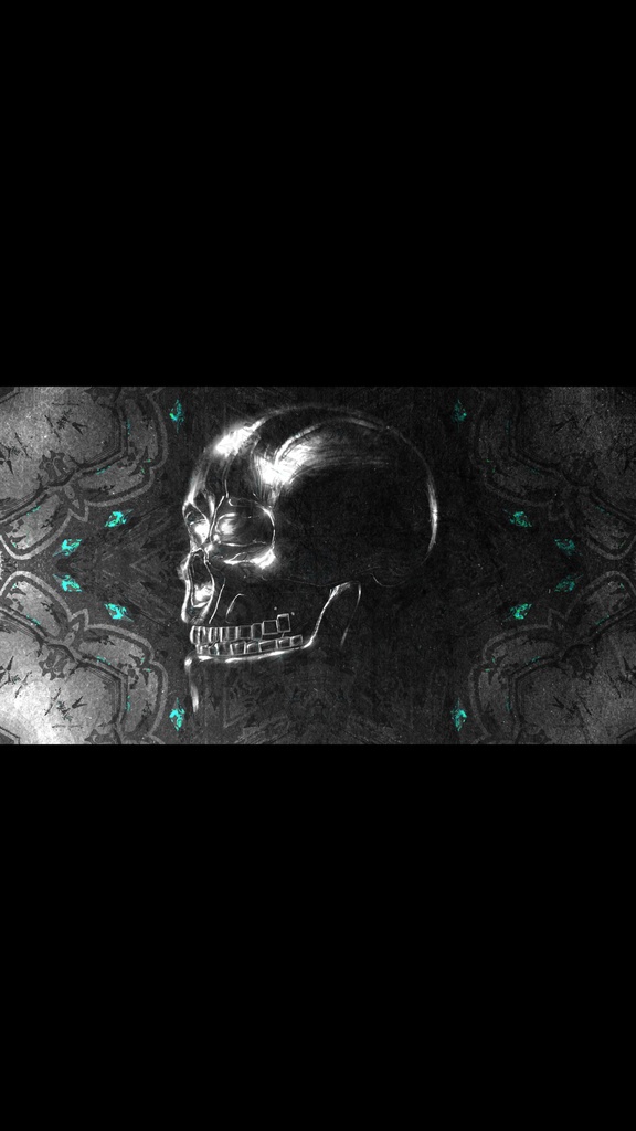 スカルエネルギーフォーメーション|サイバー抽象VJループ シームレス映像素材(HD版)