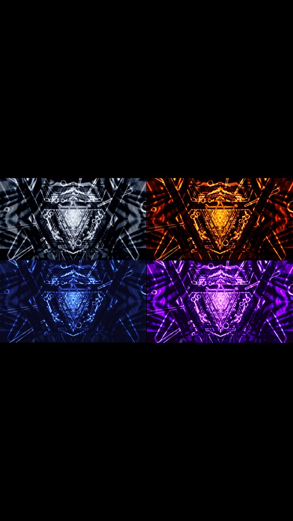 エネルギーコア・トンネルリアクター 4色セット | SFサイバーVJループ（シームレス / HD）