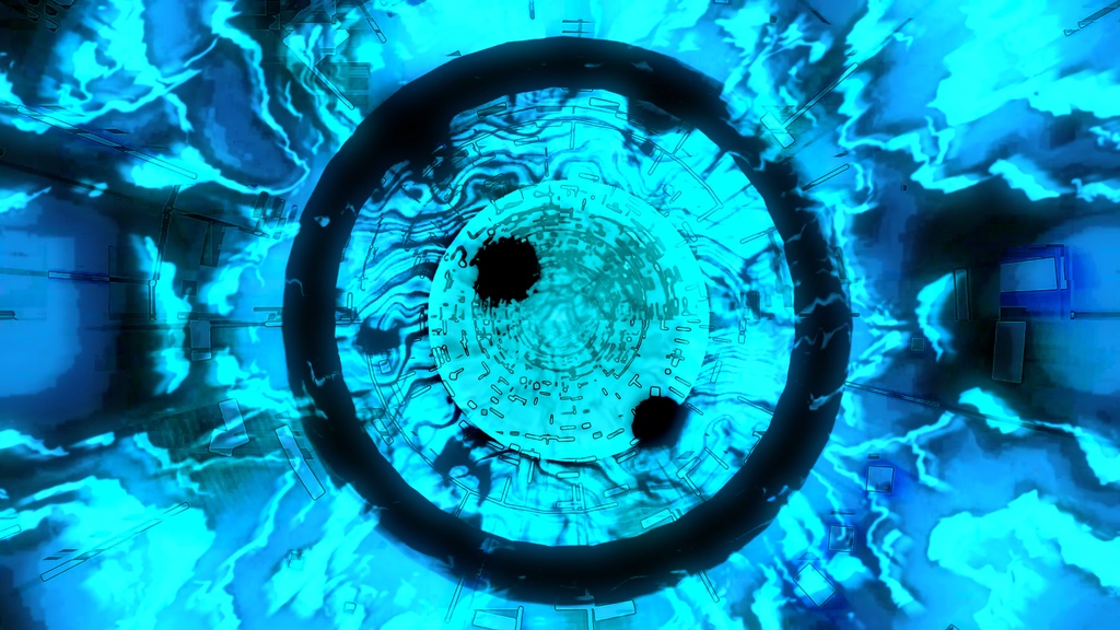 ネオンシアン エネルギーコア・リアクター|ソフト不安定形成 VJループ(HD)