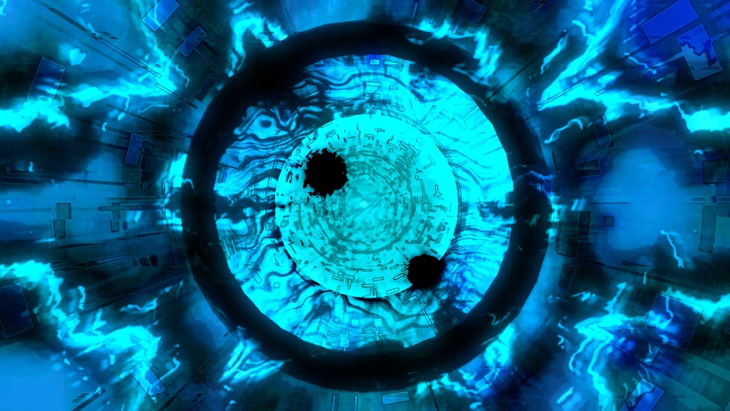 ネオンシアン エネルギーコア・リアクター|ソフト不安定形成 VJループ(HD)