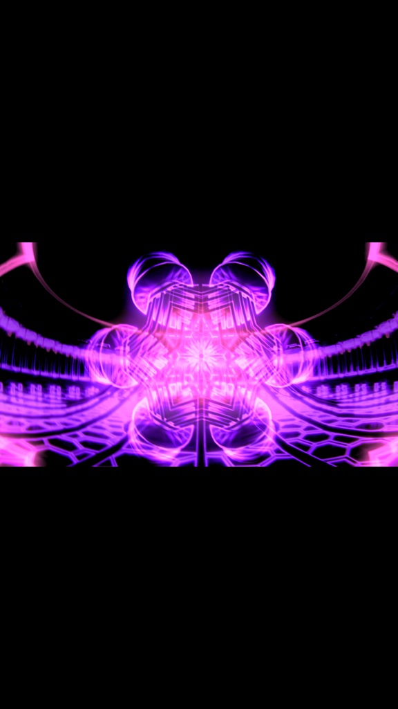 ネオンパープル サイバー幾何ブルーム｜未来抽象 VJループ（HD）