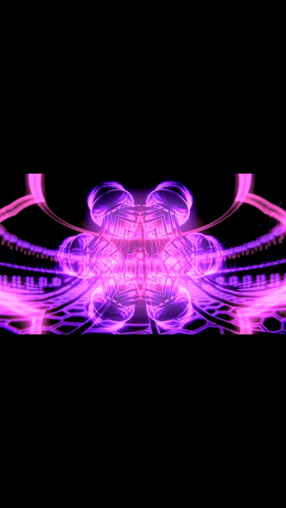 ネオンパープル サイバー幾何ブルーム|未来抽象 VJループ(HD)