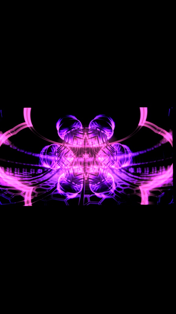 ネオンパープル サイバー幾何ブルーム|未来抽象 VJループ(HD)