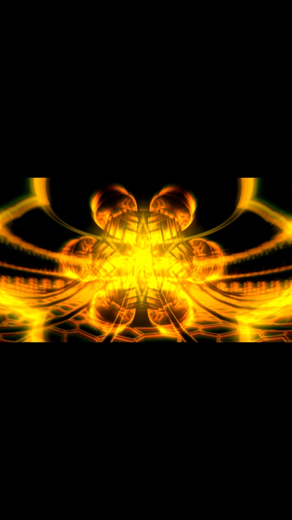 ゴールド サイバー幾何ブルーム｜未来抽象 VJループ（HD）