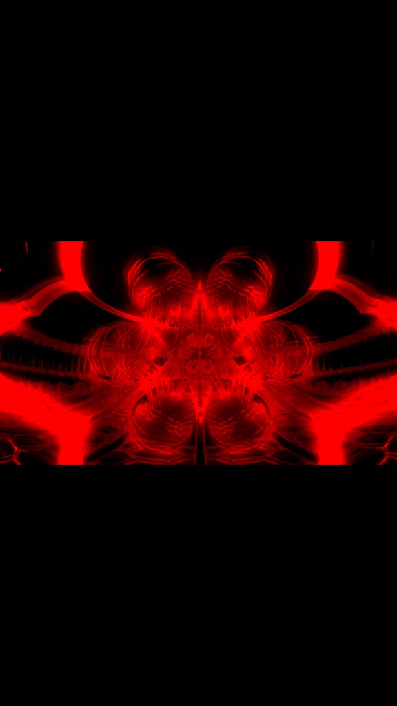 ネオンレッド サイバー幾何ブルーム｜未来抽象 VJループ（HD）