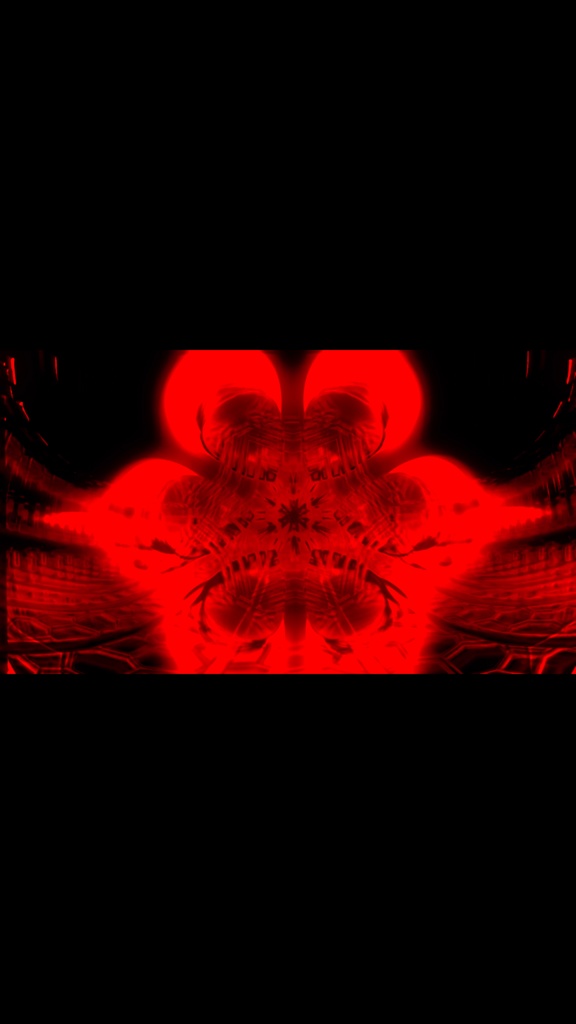 ネオンレッド サイバー幾何ブルーム|未来抽象 VJループ(HD)