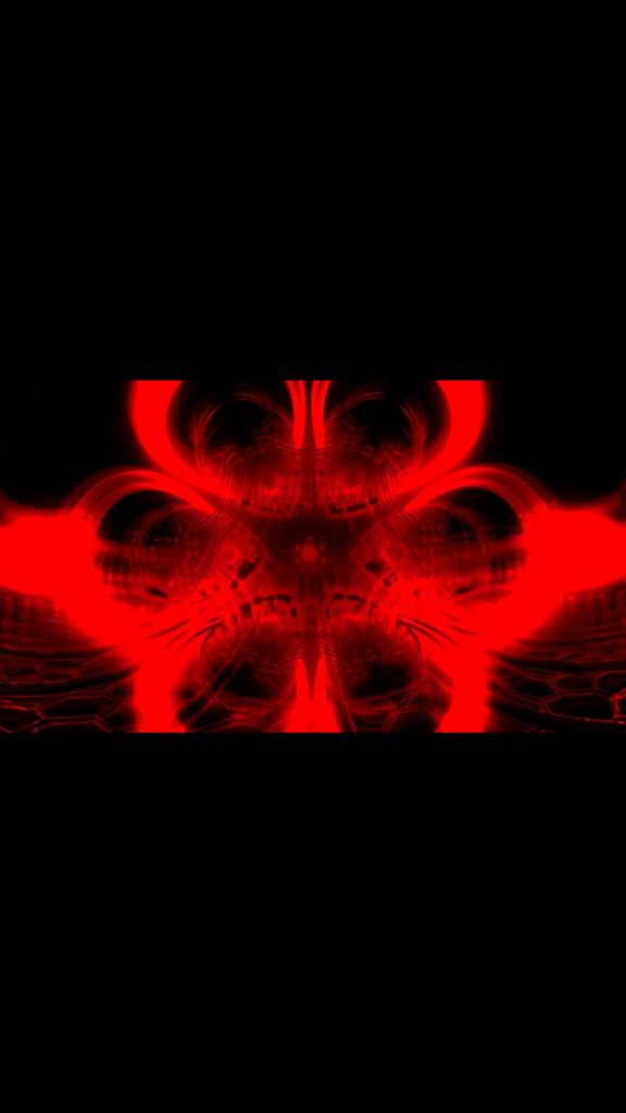 ネオンレッド サイバー幾何ブルーム|未来抽象 VJループ(HD)