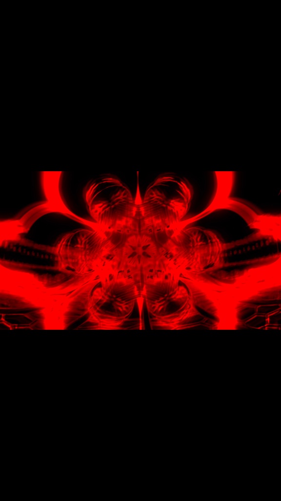 ネオンレッド サイバー幾何ブルーム|未来抽象 VJループ(HD)