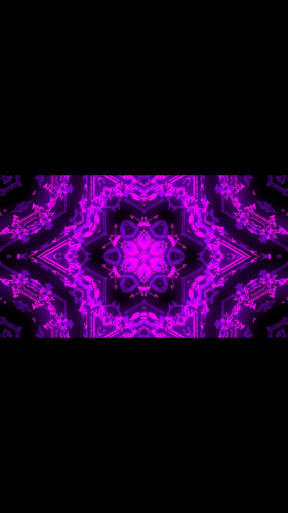 パープル サイバー フラクチャー カレイドスコープ VJループ(シームレス)HD