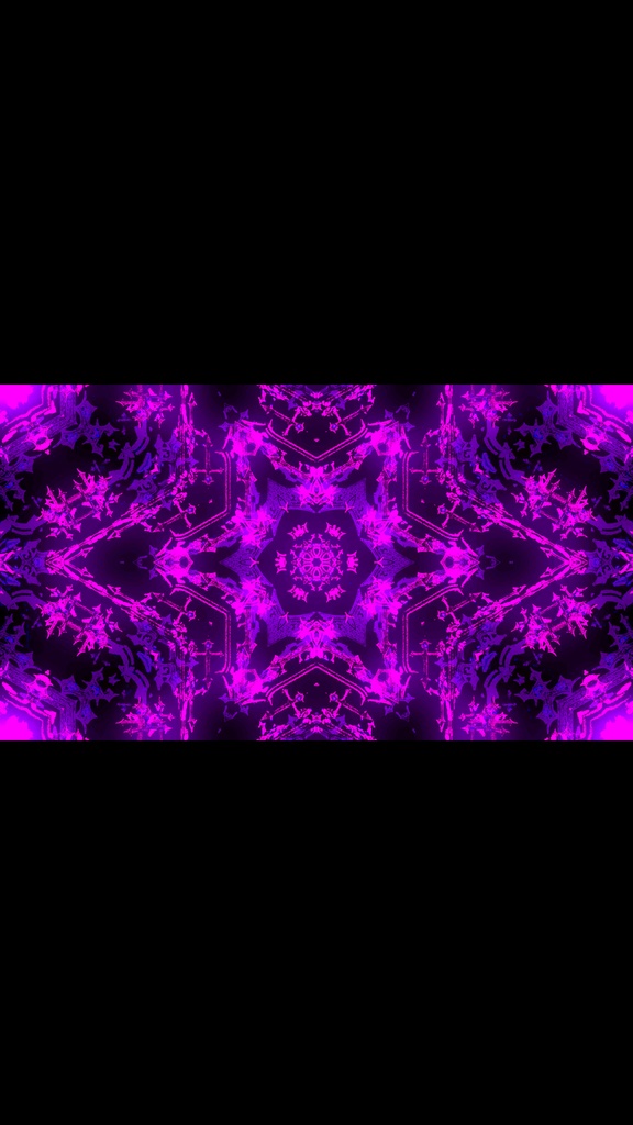 パープル サイバー フラクチャー カレイドスコープ VJループ（シームレス）HD