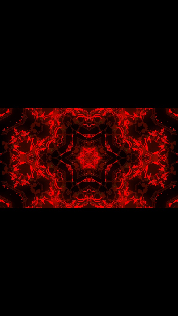 レッド サイバー フラクチャー カレイドスコープ VJループ(シームレス)HD