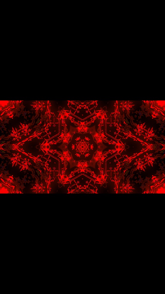 レッド サイバー フラクチャー カレイドスコープ VJループ(シームレス)HD