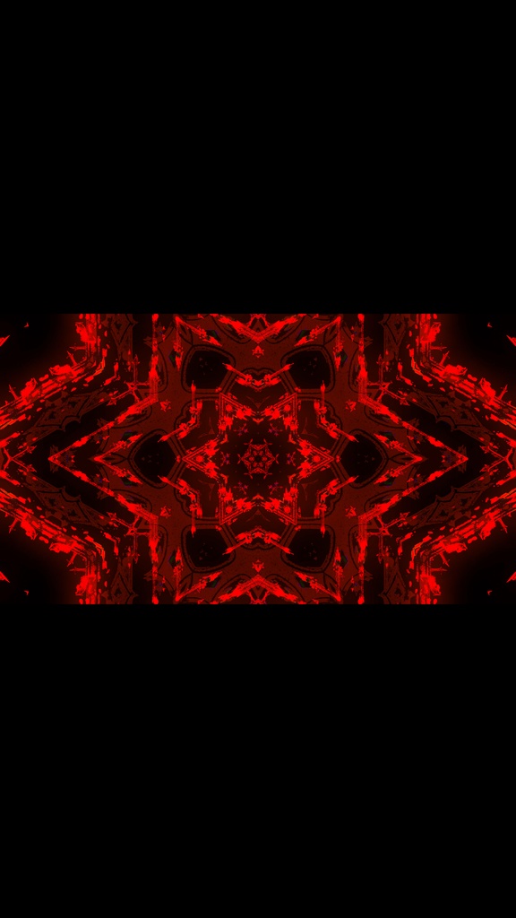 レッド サイバー フラクチャー カレイドスコープ VJループ(シームレス)HD