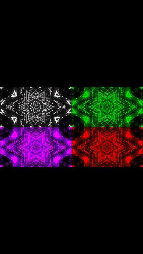 サイバー フラクチャー カレイドスコープ VJループ 4本セット(シームレス)HD