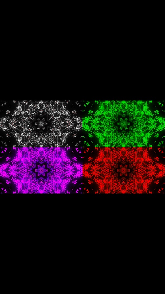 サイバー フラクチャー カレイドスコープ VJループ 4本セット(シームレス)HD