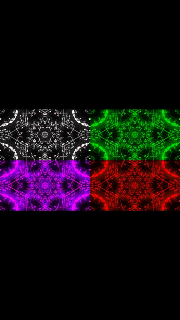 サイバー フラクチャー カレイドスコープ VJループ 4本セット(シームレス)HD