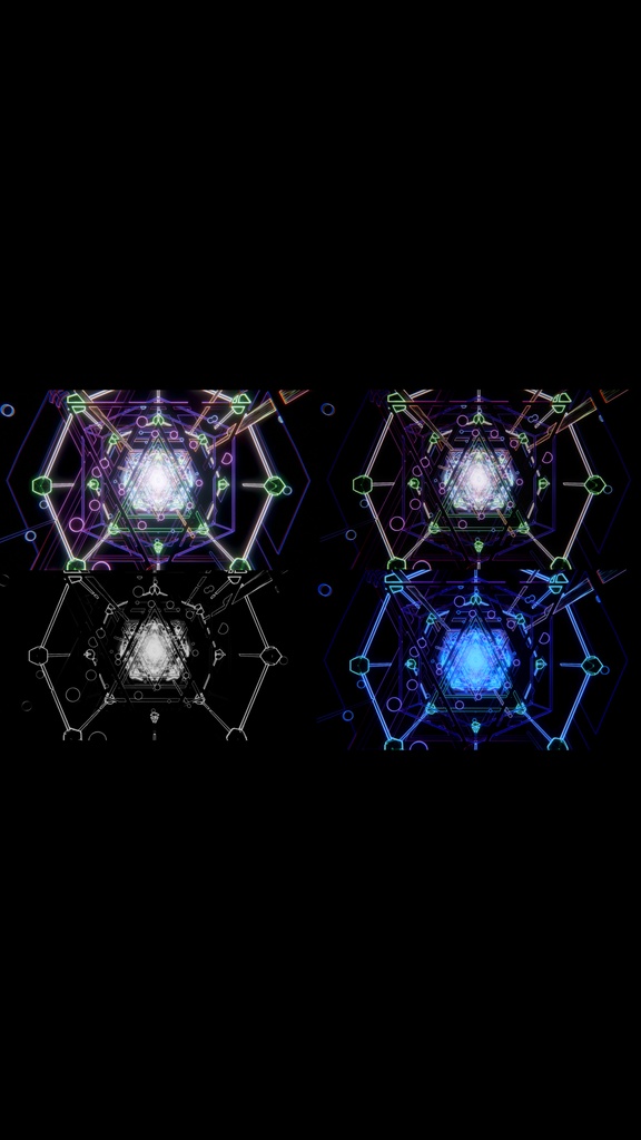 Cyber Tunnel Collection – Neon & Monochrome VJ Loop Pack (4 Videos)