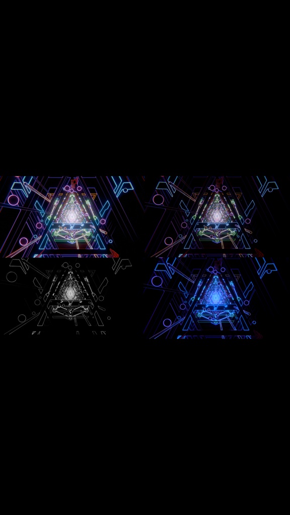 Cyber Tunnel Collection – Neon & Monochrome VJ Loop Pack (4 Videos)