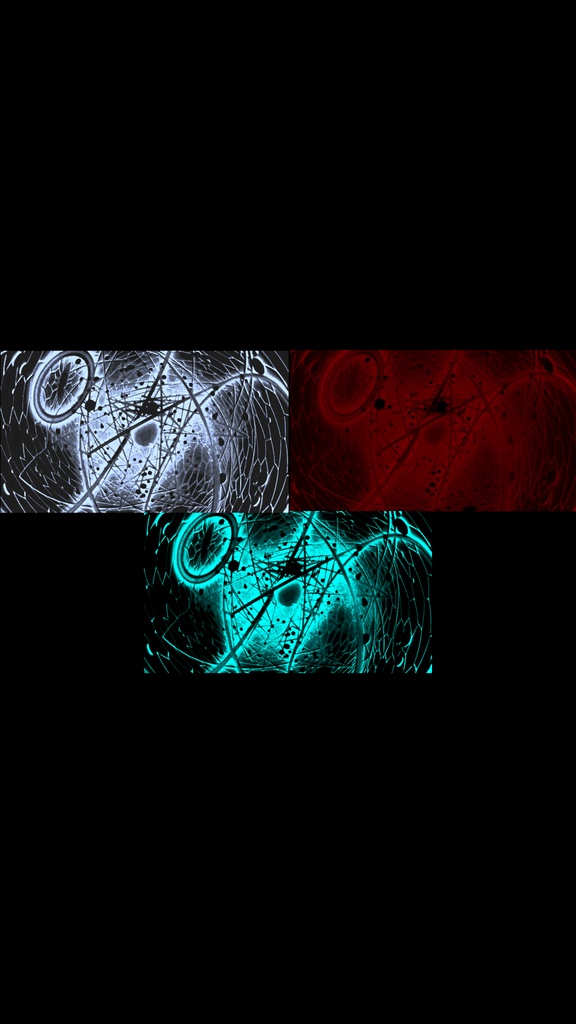 ダークサイバーエネルギーリングフロー 3色VJループパック – Dark Cyan / Red / Cool Mono