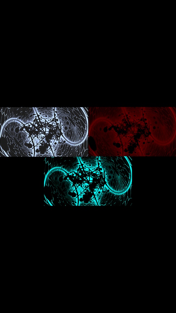 ダークサイバーエネルギーリングフロー 3色VJループパック – Dark Cyan / Red / Cool Mono