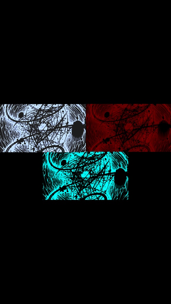 ダークサイバーエネルギーリングフロー 3色VJループパック – Dark Cyan / Red / Cool Mono