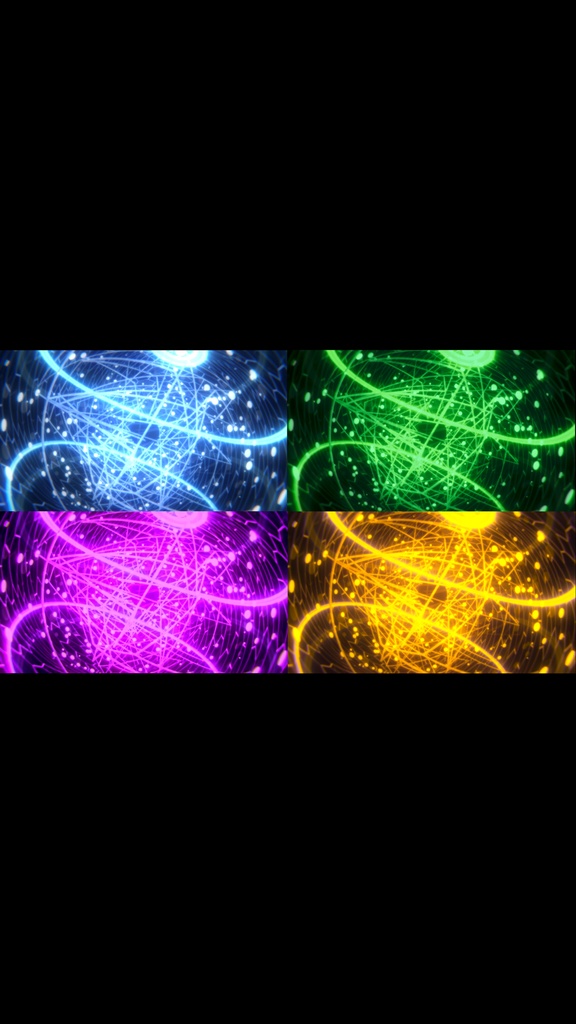 サイバーエネルギーリングフロー 4色VJループパック – Purple / Blue / Amber / Green
