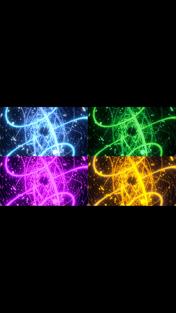 サイバーエネルギーリングフロー 4色VJループパック – Purple / Blue / Amber / Green