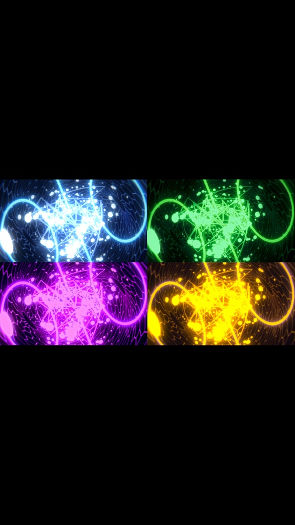 サイバーエネルギーリングフロー 4色VJループパック – Purple / Blue / Amber / Green