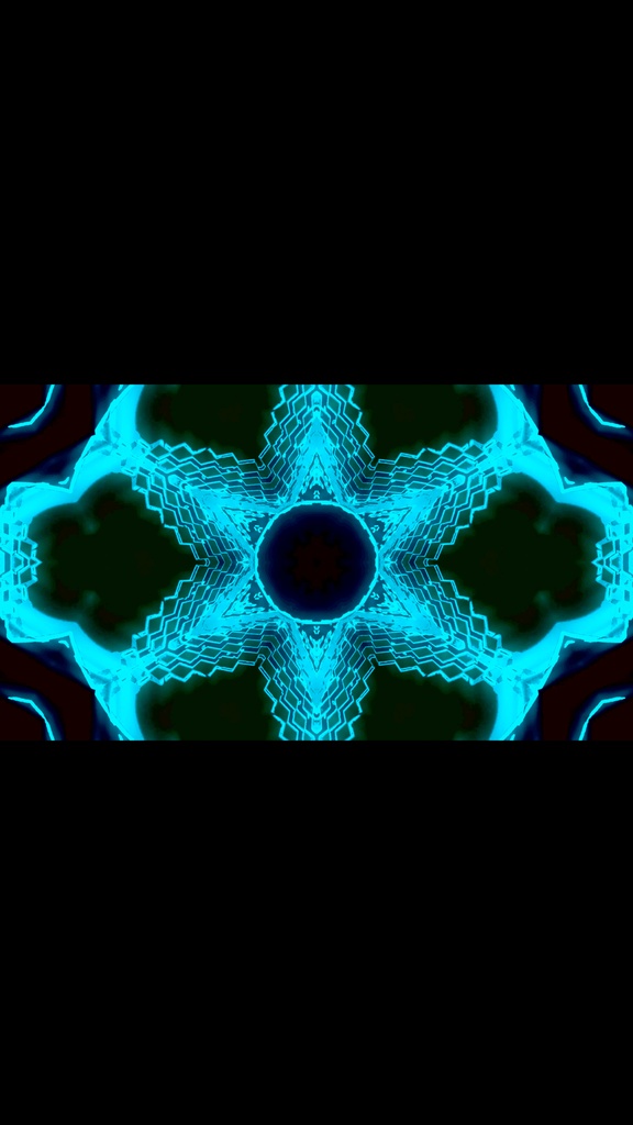 Cyan Kaleidoscope Cyber Core – Seamless HD VJ Loop