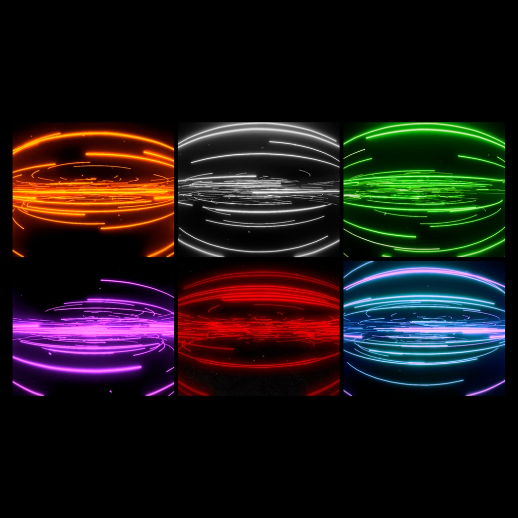 Neon Energy Rings Flow – 6 Color Pack Seamless HD VJ Loop Collection