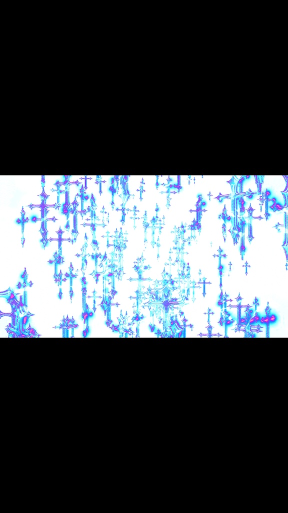 Cyber Blue Gothic Cross Rain – Glitch Neon HD VJ Loop