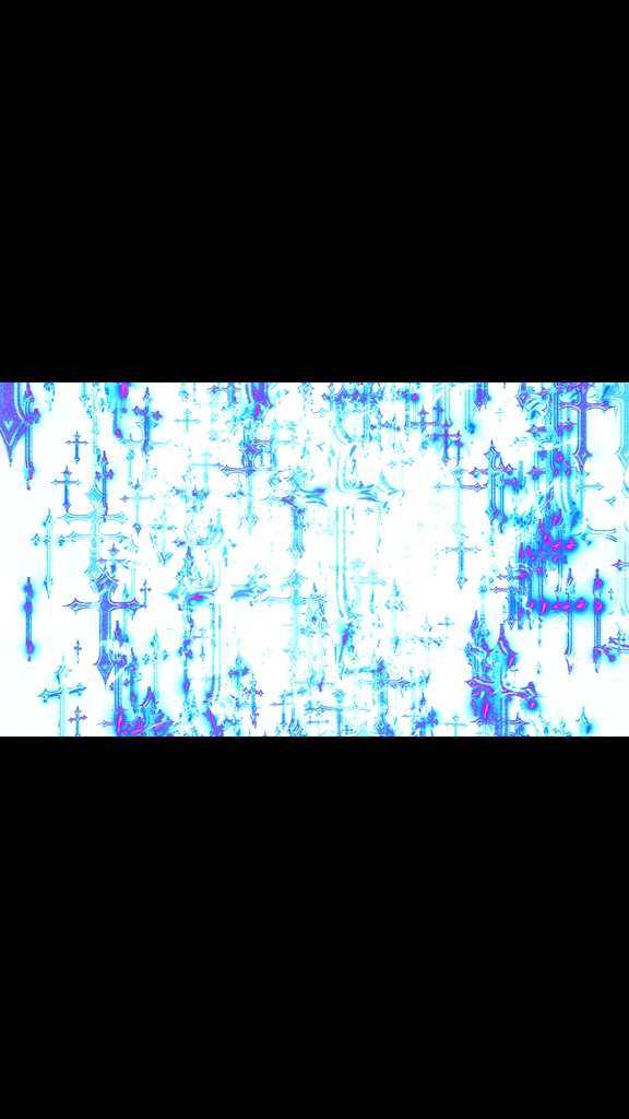 Cyber Blue Gothic Cross Rain – Glitch Neon HD VJ Loop
