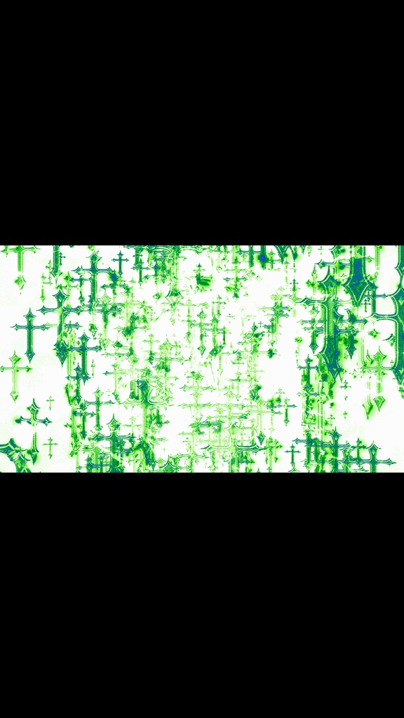 Cyber Green Gothic Cross Rain – Glitch Neon HD VJ Loop