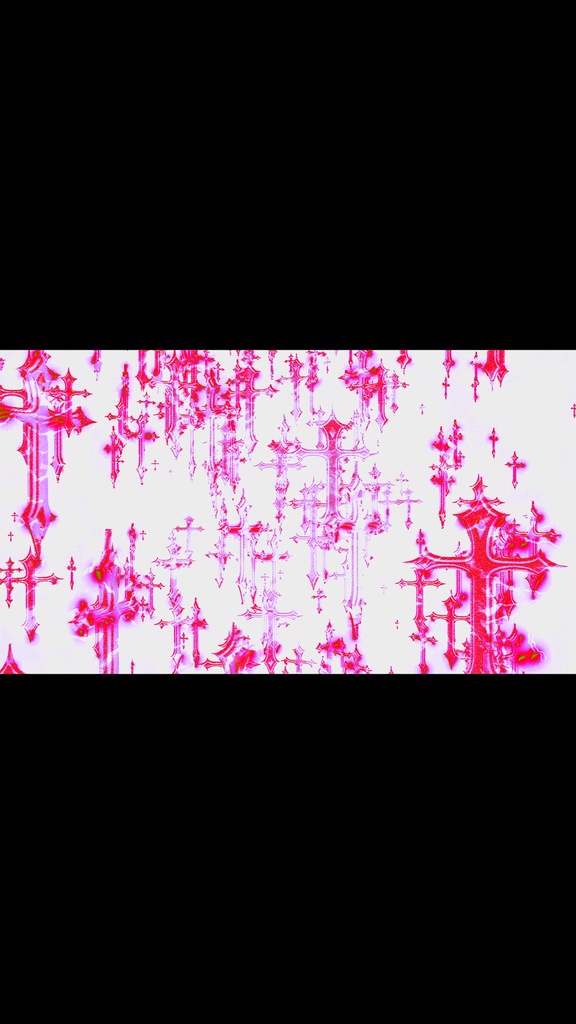 Cyber Pink Gothic Cross Rain – Glitch Neon HD VJ Loop
