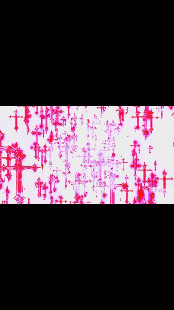 Cyber Pink Gothic Cross Rain – Glitch Neon HD VJ Loop